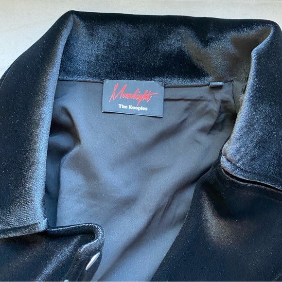 New The Kooples Velvet Lace Up Biker Jacket chrome hearts allsaints zara leather - Picture 11 of 16